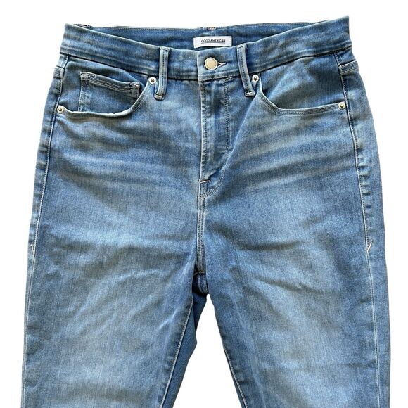 Good American Good Waist‎ Jeans 8 / 29 Blue High Rise Skinny Distressed Grunge - Picture 3 of 14